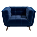 Addison Lounge Chair(Dark Blue Velvet)