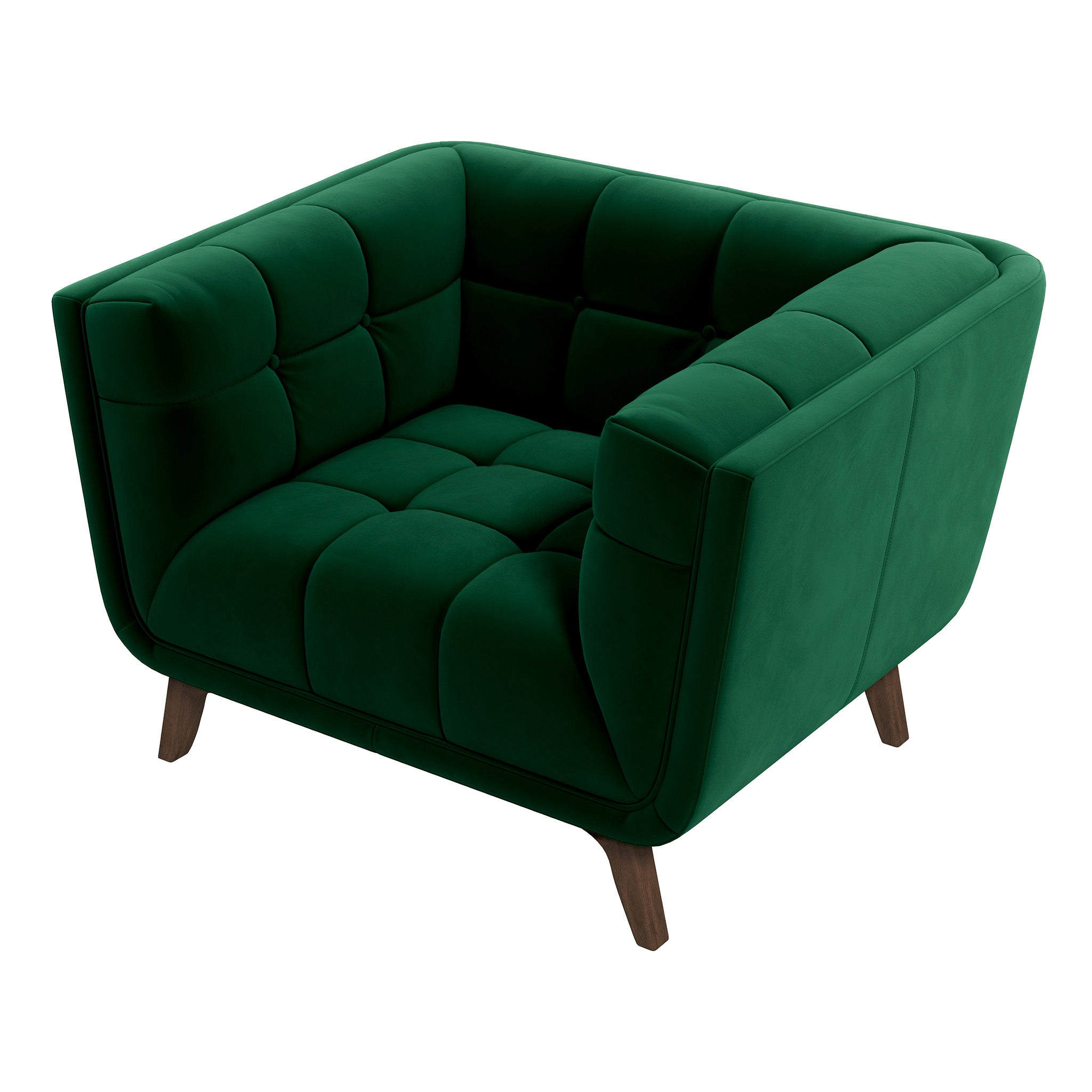 Addison Lounge Chair (Dark Green Velvet)