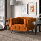 Addison Lounge Chair (Burnt Orange Velvet)