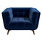 Addison Lounge Chair(Dark Blue Velvet)