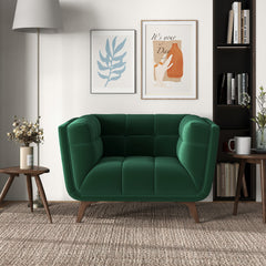 Addison Lounge Chair Dark Green Velvet