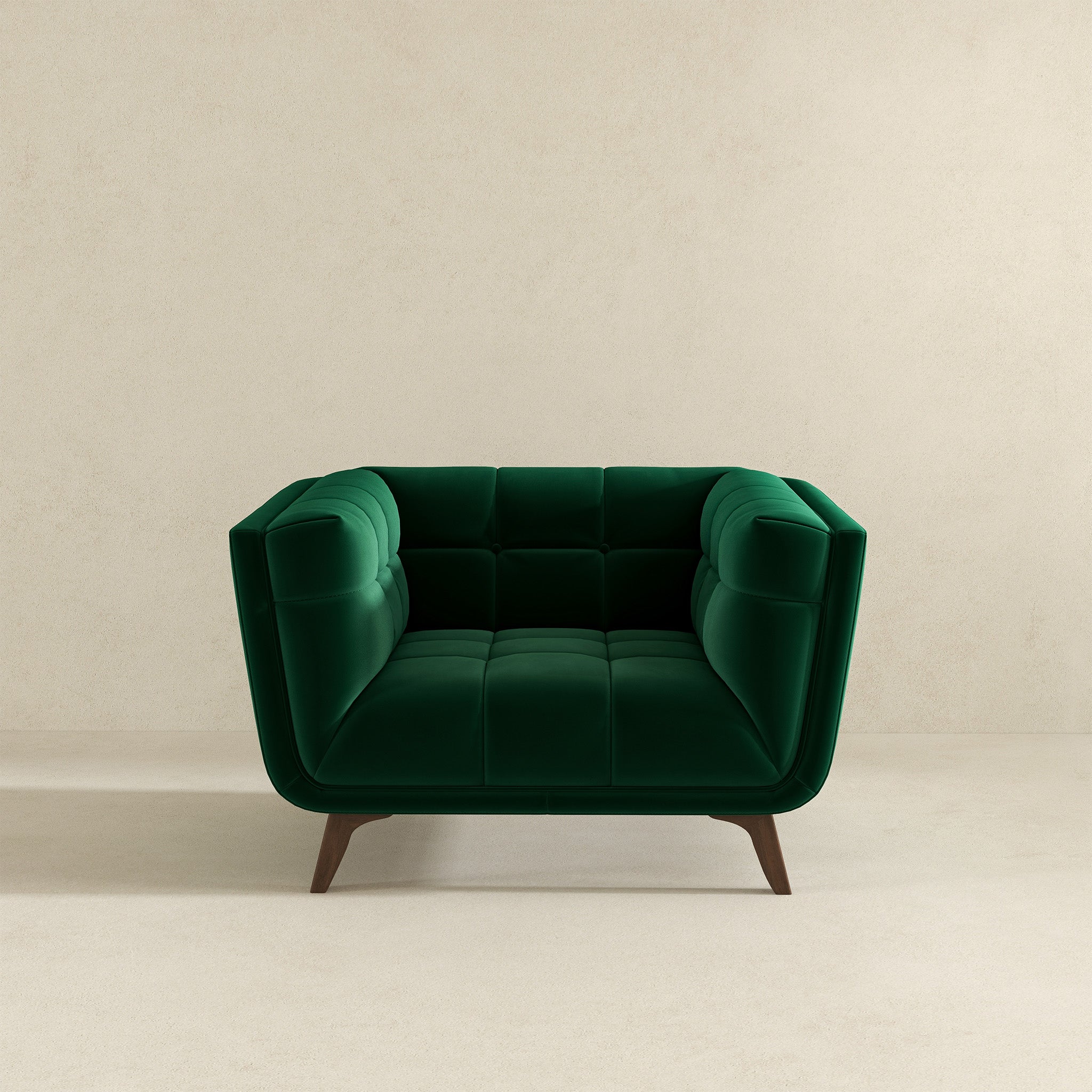 Addison Lounge Chair Dark Green Velvet