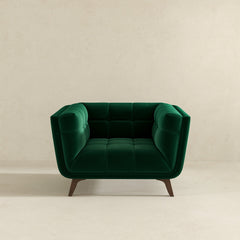 Addison Lounge Chair Dark Green Velvet