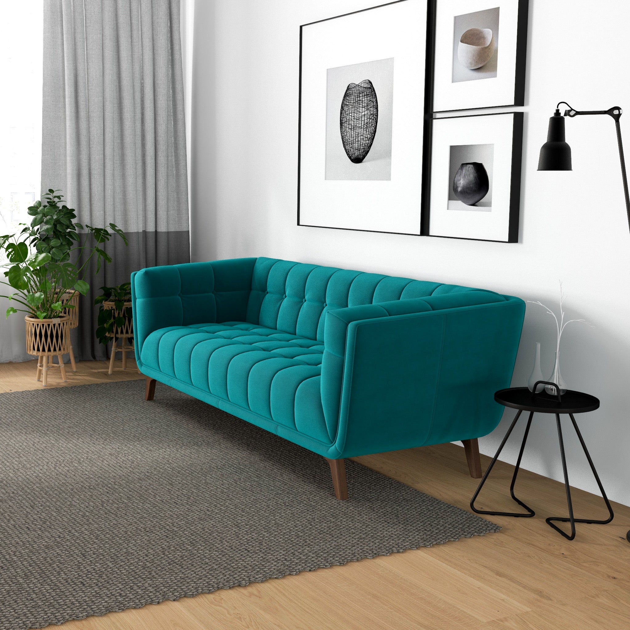 Addison Small Teal Sofa