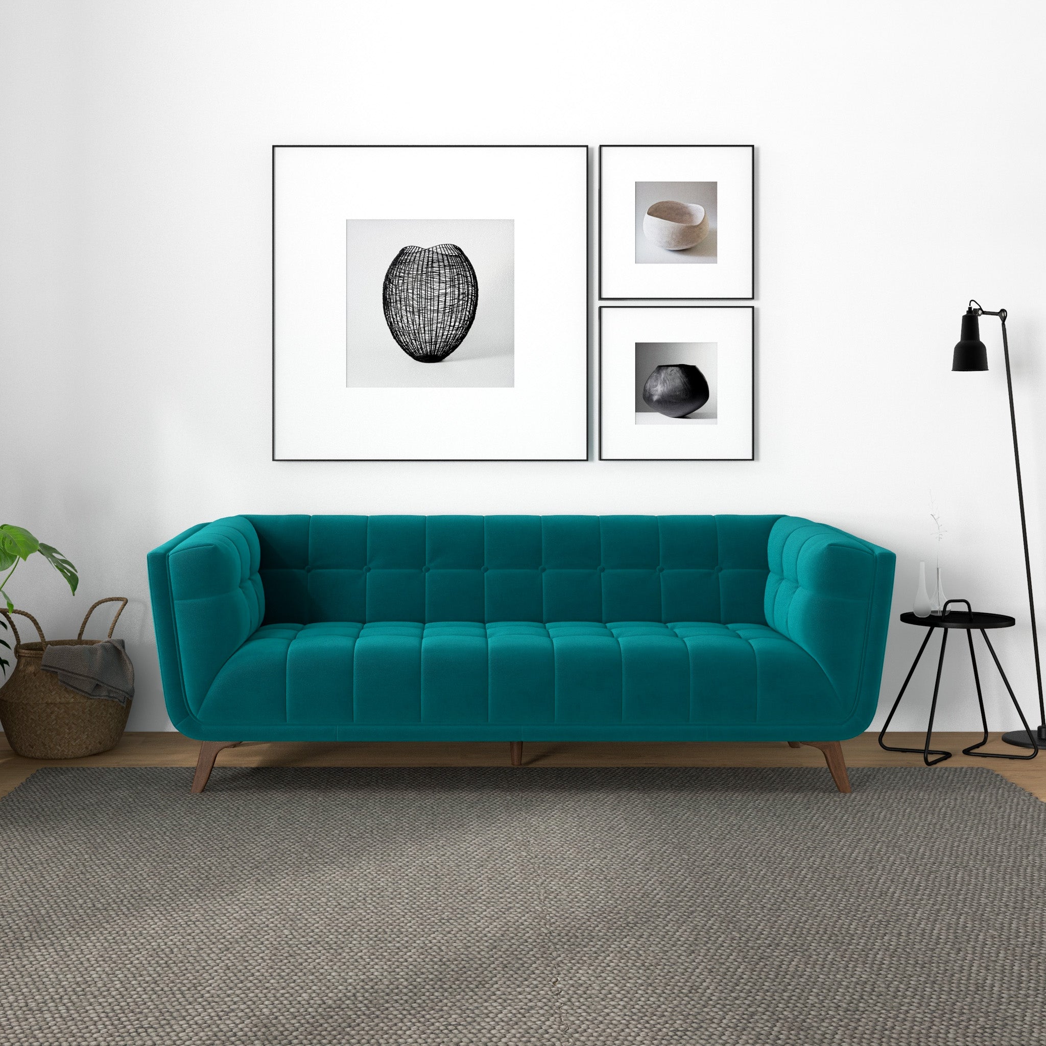 Addison Small Teal Sofa