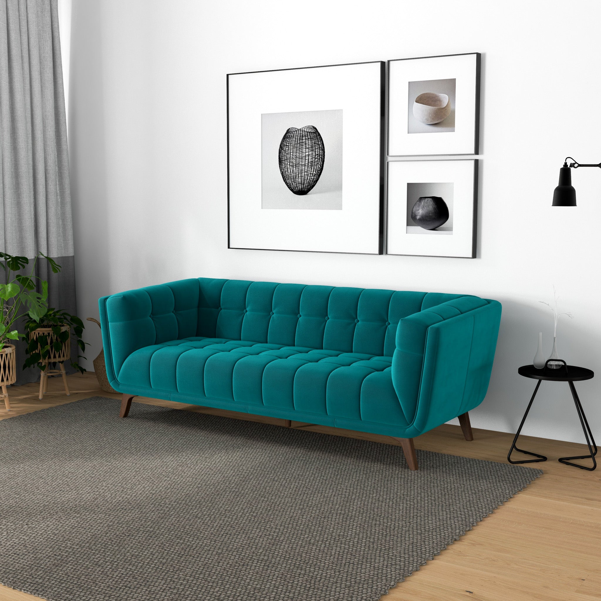 Addison Small Teal Sofa