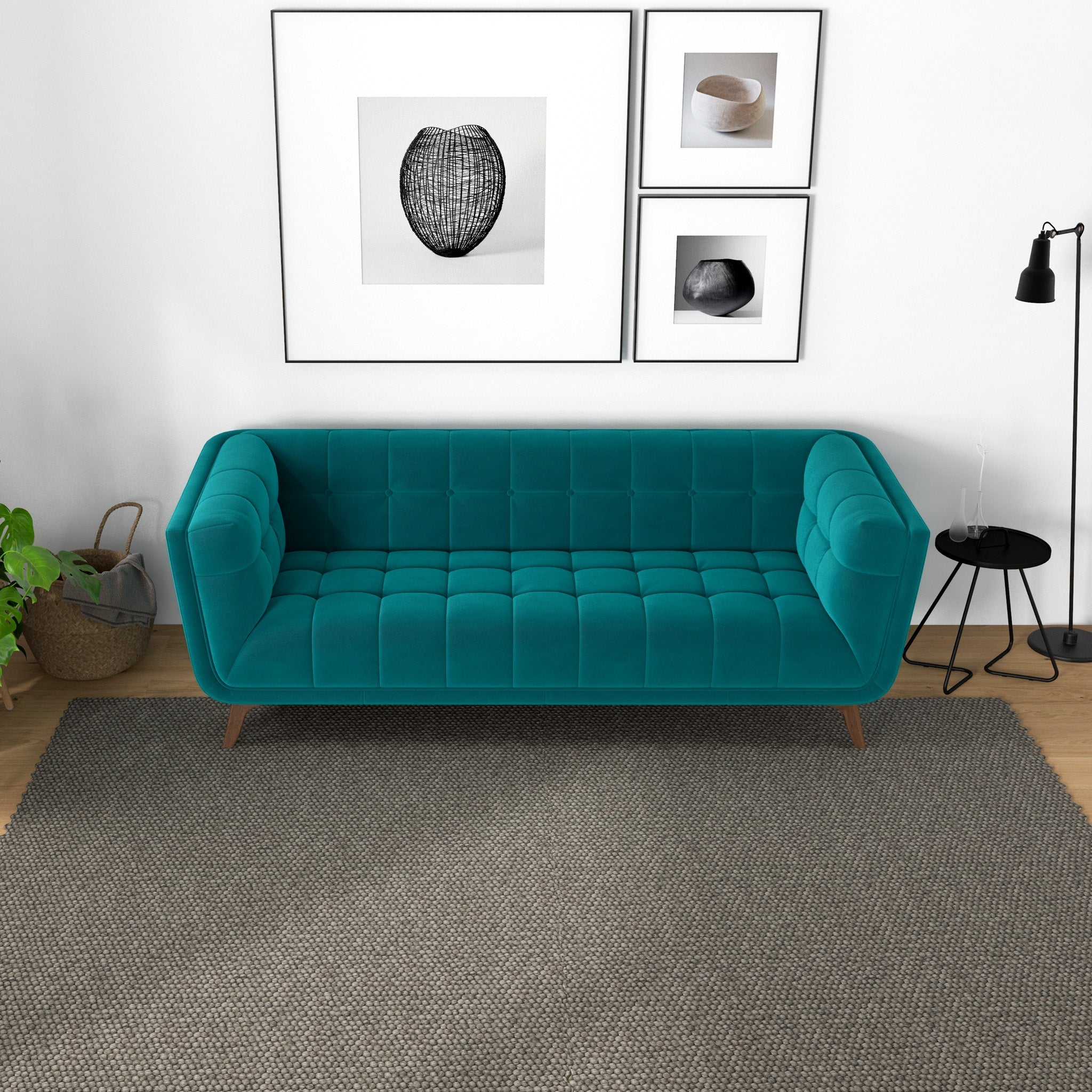 Addison Small Teal Sofa