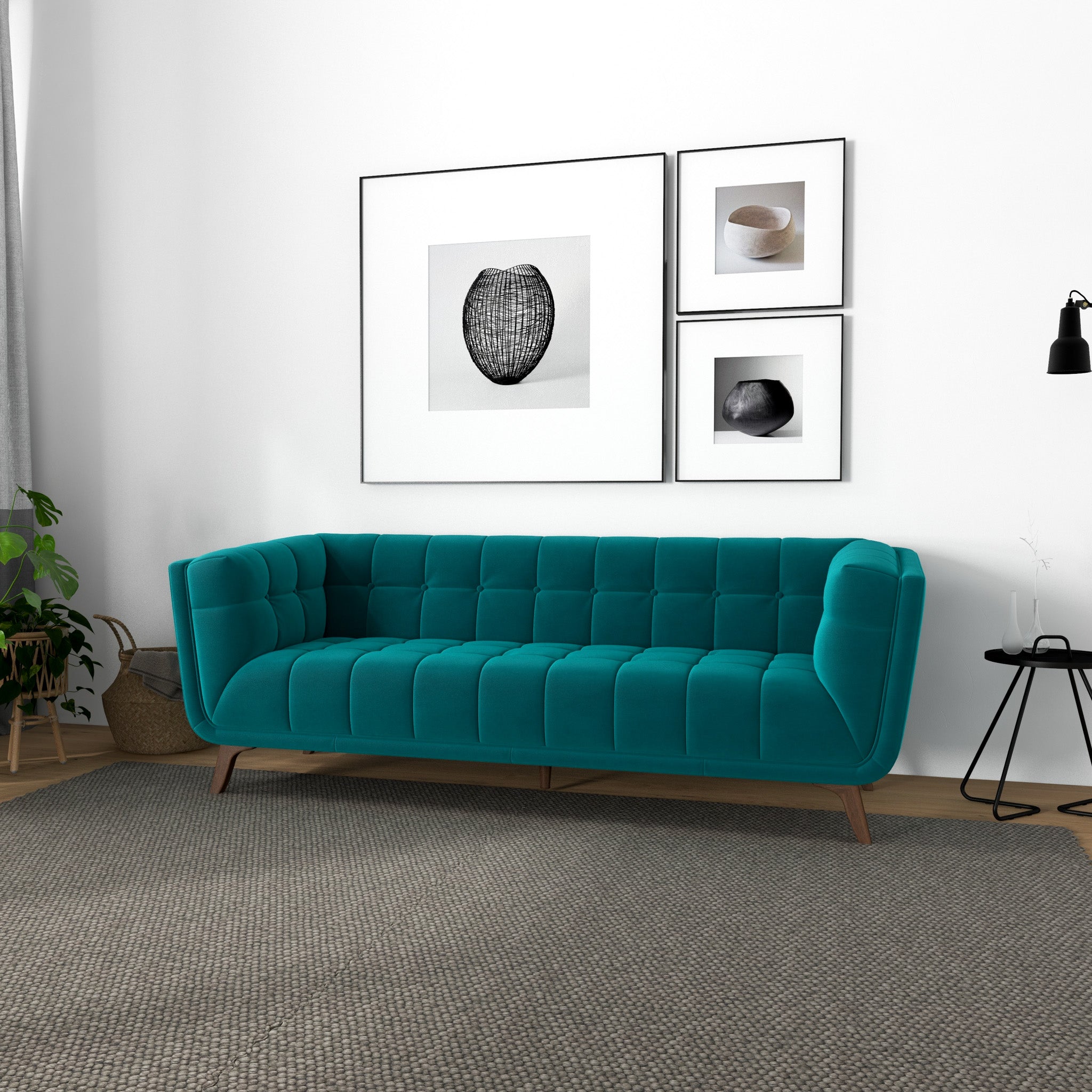 Addison Small Teal Sofa