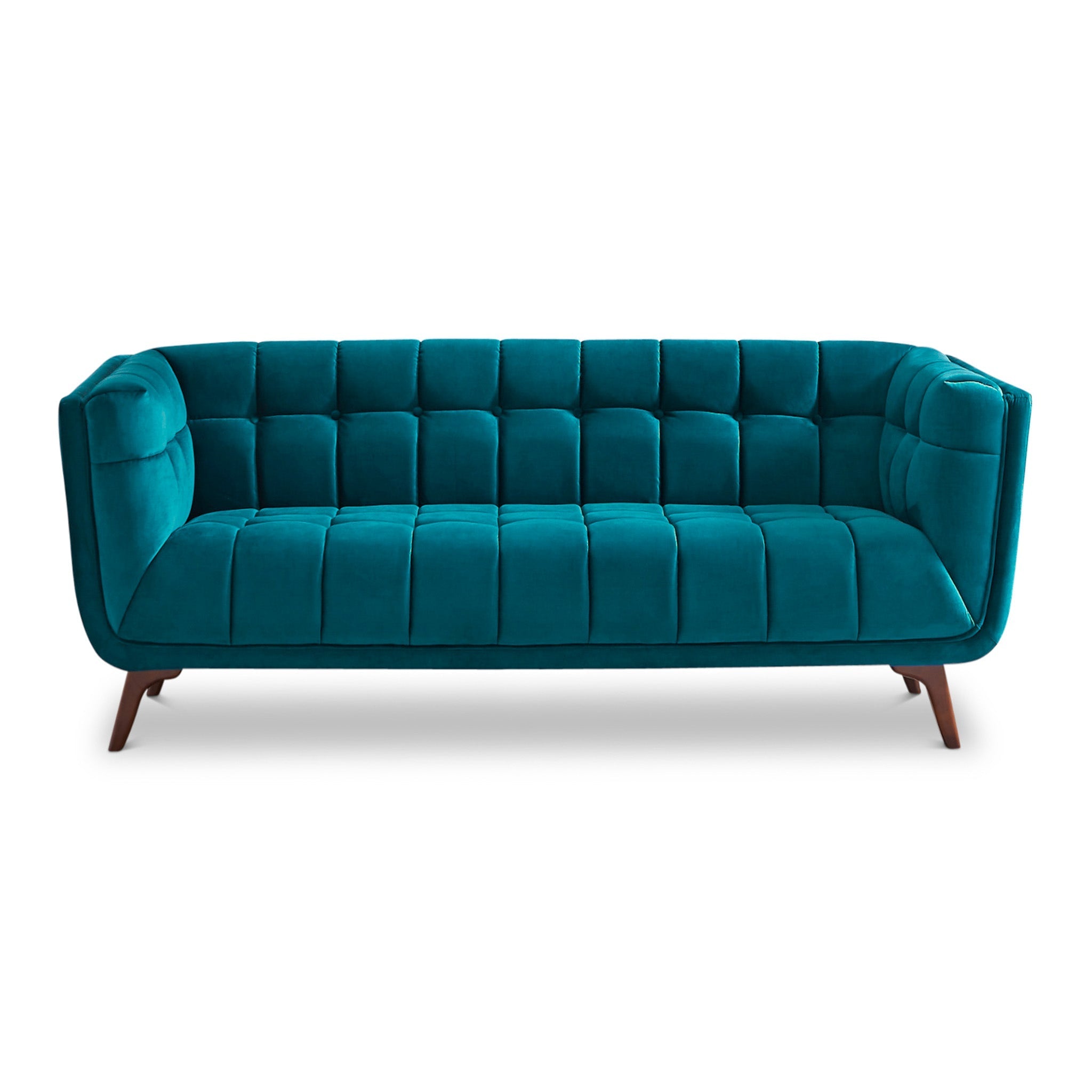 Addison Small Teal Velvet Sofa