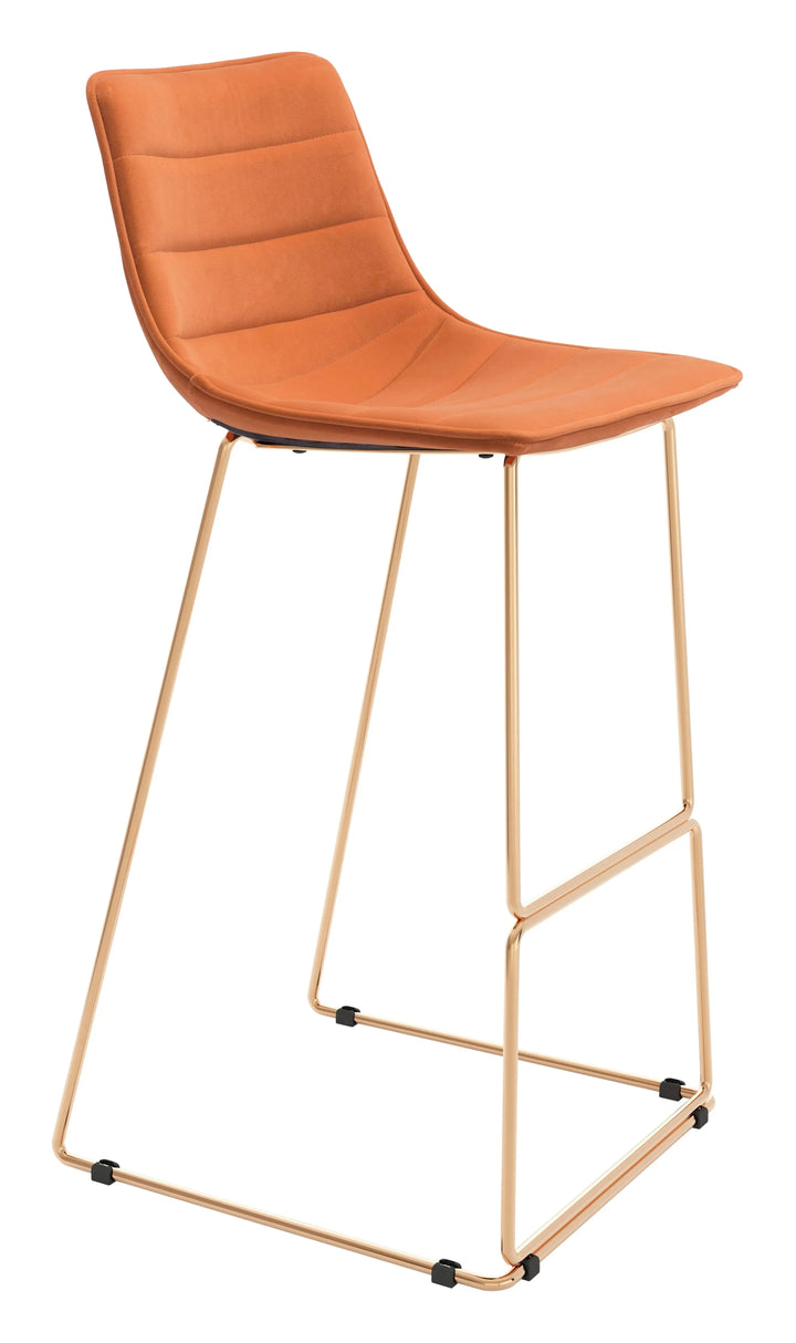 Adele Barstool Orange & Gold