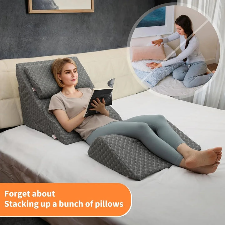 Adjustable Orthopedic Bed Wedge Pillow Set