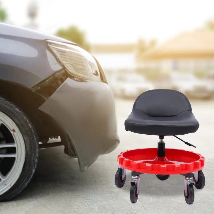Adjustable Rolling Garage Stool
