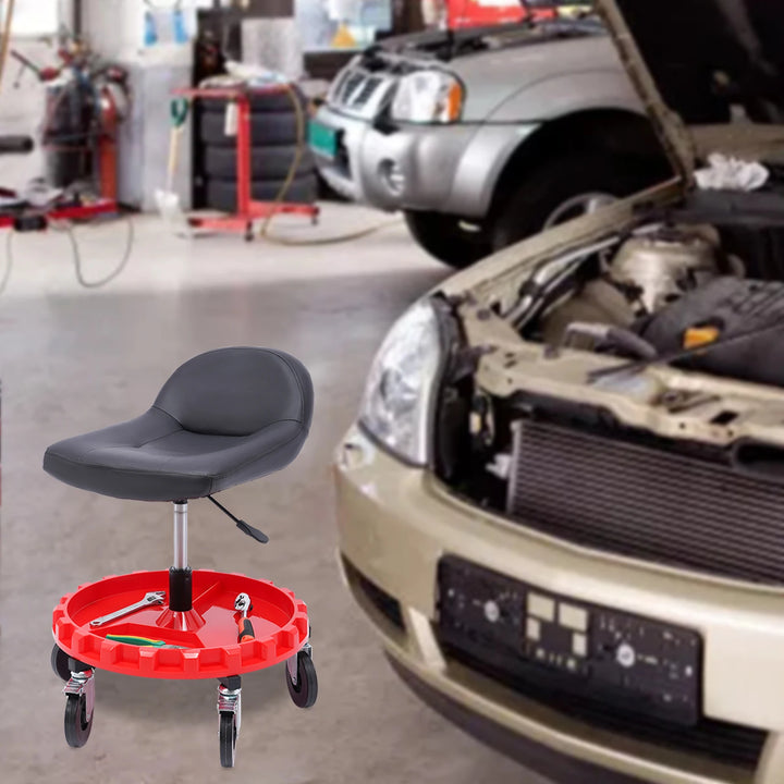 Adjustable Rolling Garage Stool