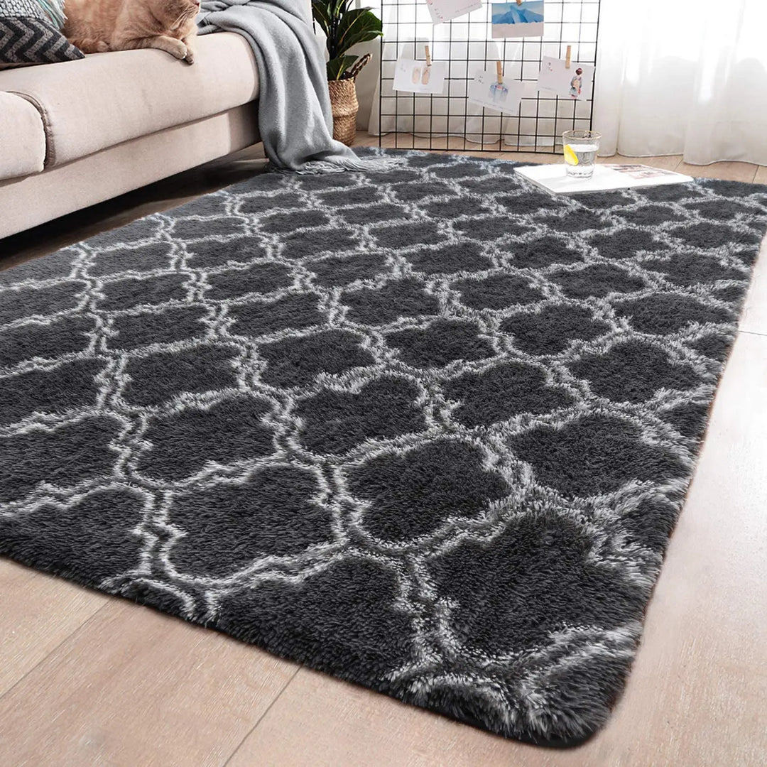 Large Shag Area Rugs for Bedroom Super Soft Plush Fluffy Carpets Living Room Rug Non-Slip Indoor Floor Rug for Kids Nursery Girl