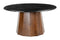 Modern Round Coffee Table – Elegant Black Marble & Warm Wood | Living Room Furniture | Trufairs