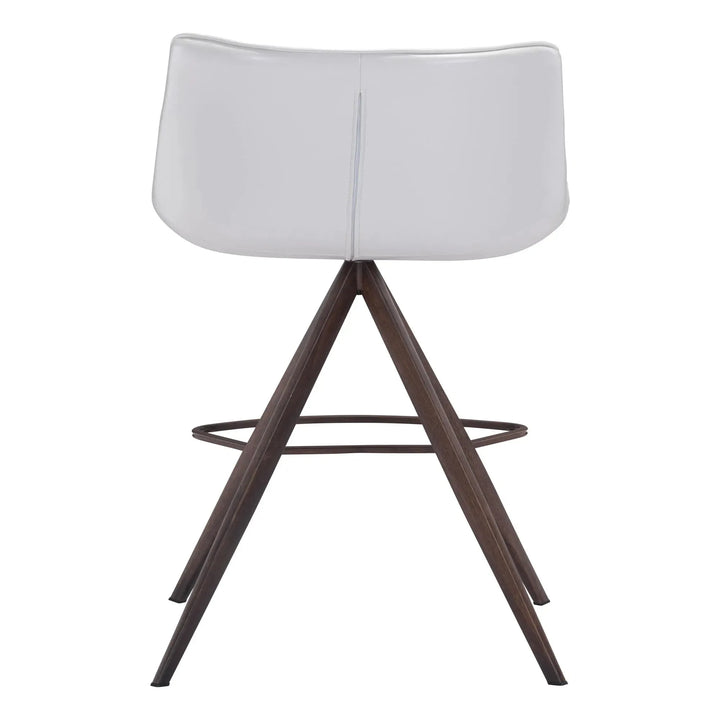 Aki Barstool White & Walnut