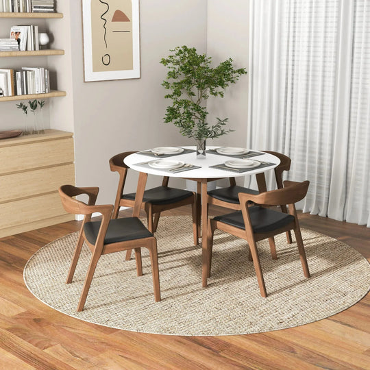 Alana Dining Table (Walnut) White
