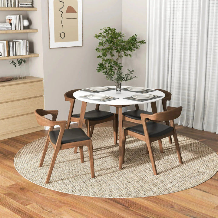 Alana Dining Table (Walnut) White