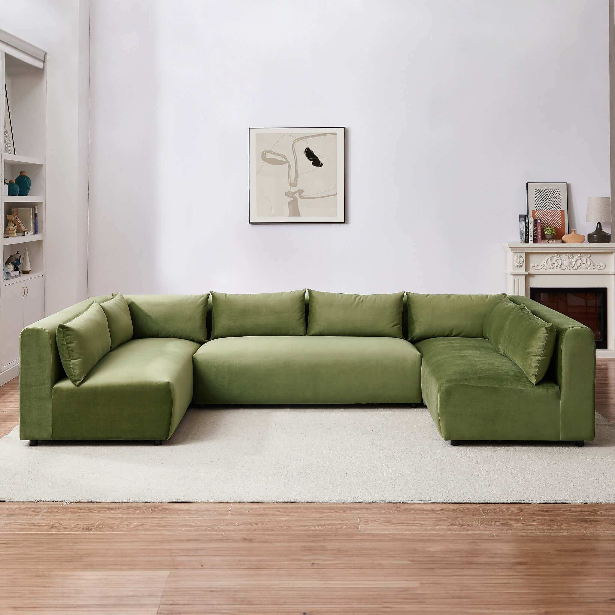 Aleny Modular Corner Sectional Sofa Green