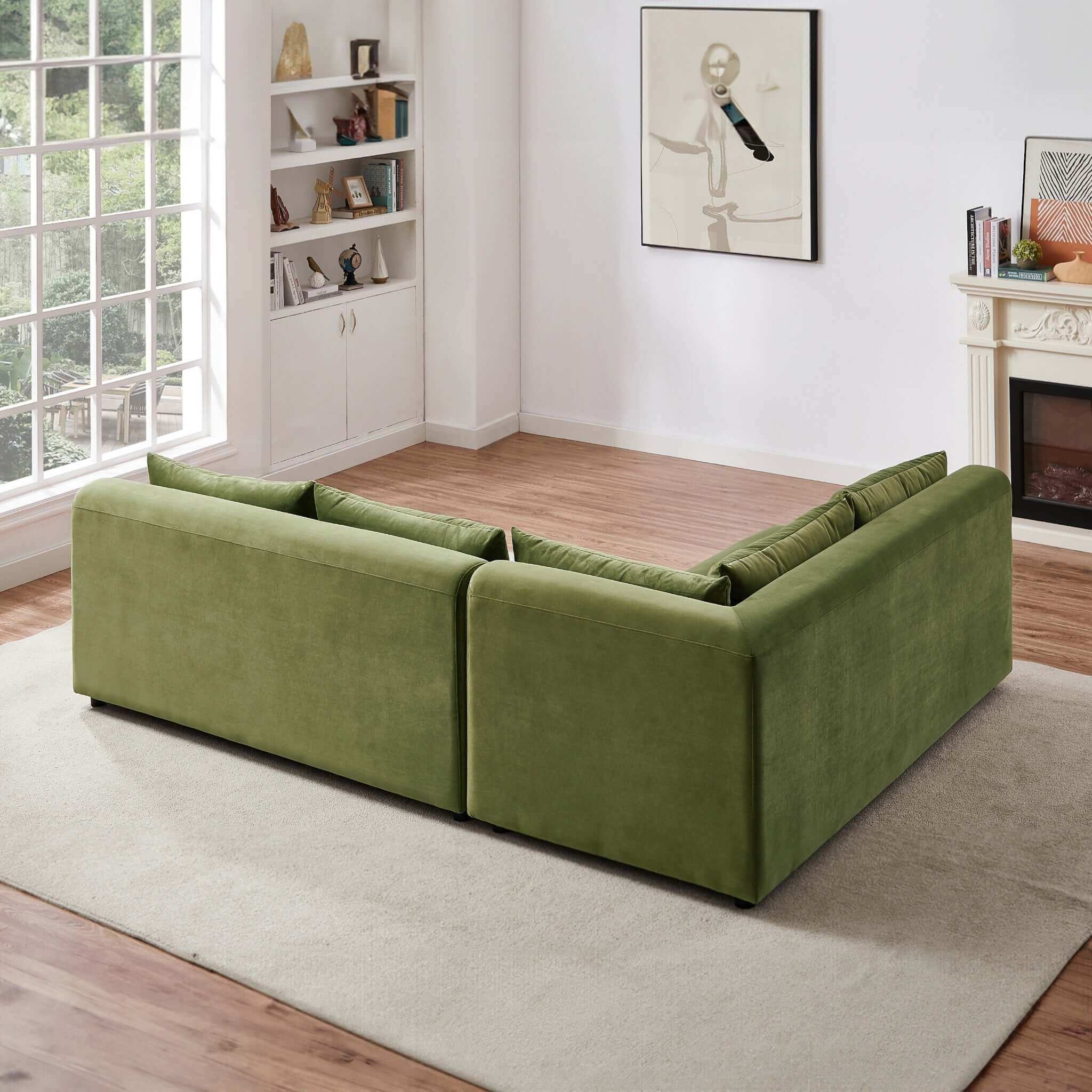 Aleny Modular Corner Sectional Sofa Green