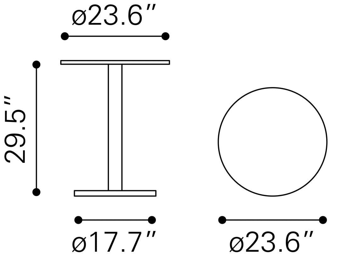 Alto Bistro Table Brown & Black