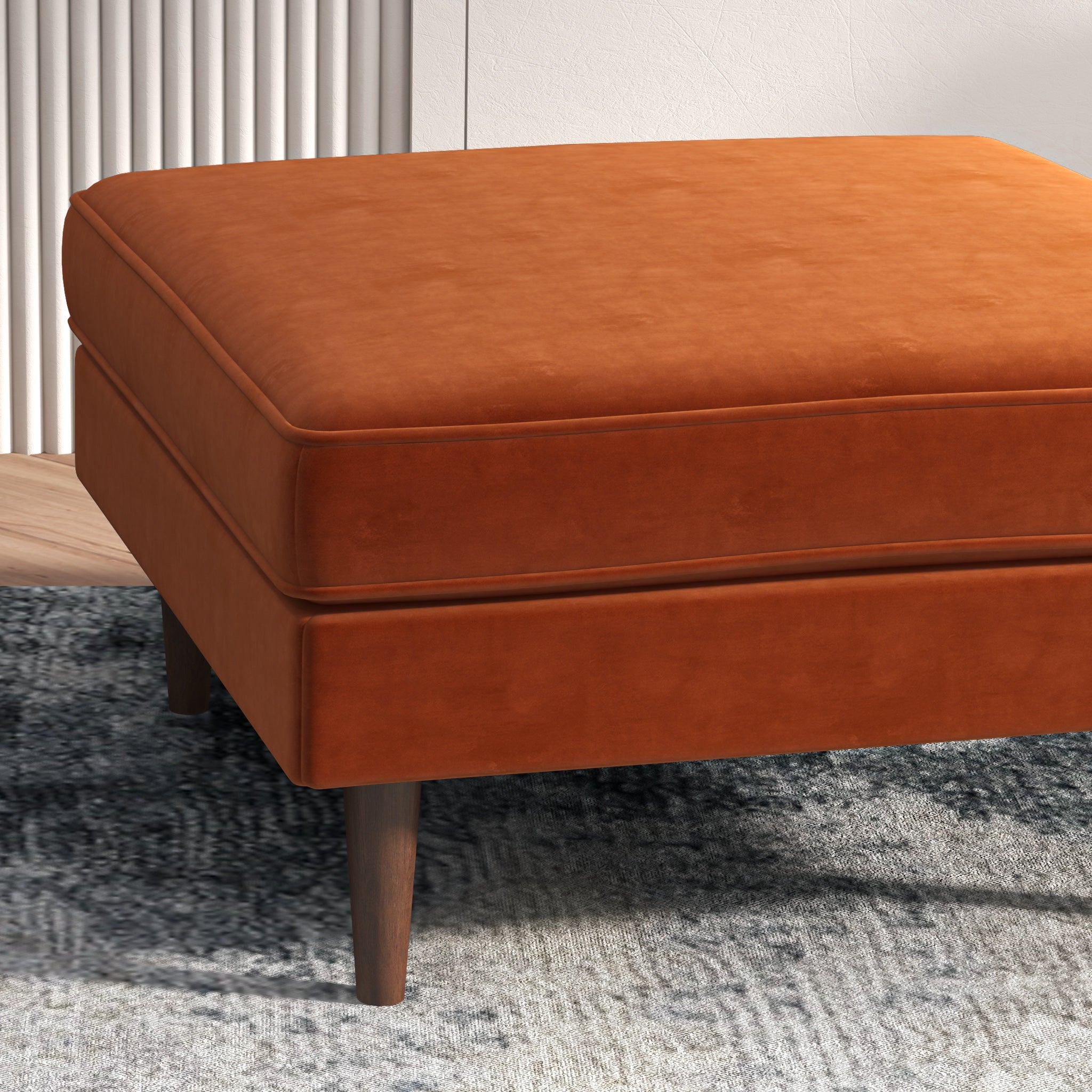 Amber Square Upholstered Ottoman