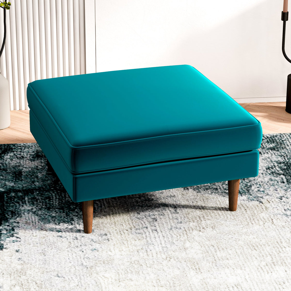 Amber Square Upholstered Ottoman