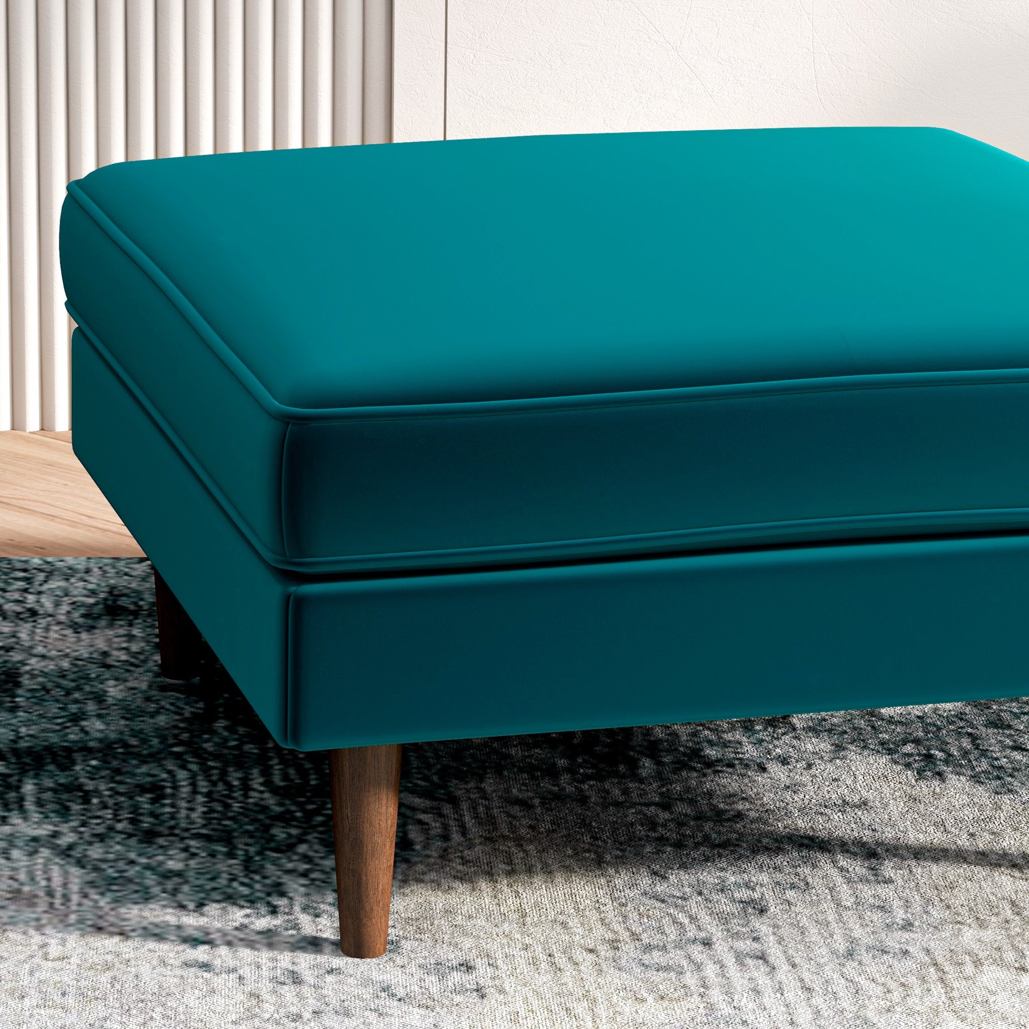 Amber Square Upholstered Ottoman