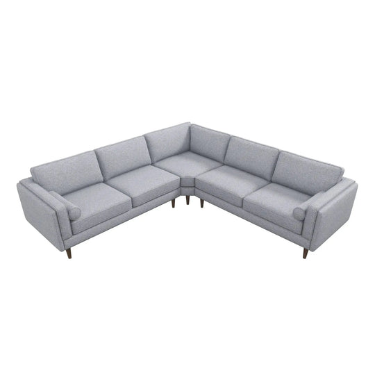 Amber Corner Sectional Sofa Light Grey