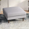 Amber Square Upholstered Ottoman Light Grey