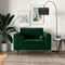 Amber Dark Green Velvet Lounge Chair