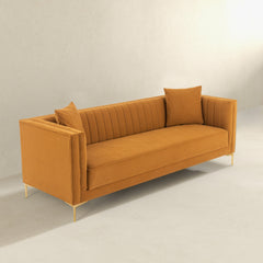 Angelina Sofa Cognac Velvet