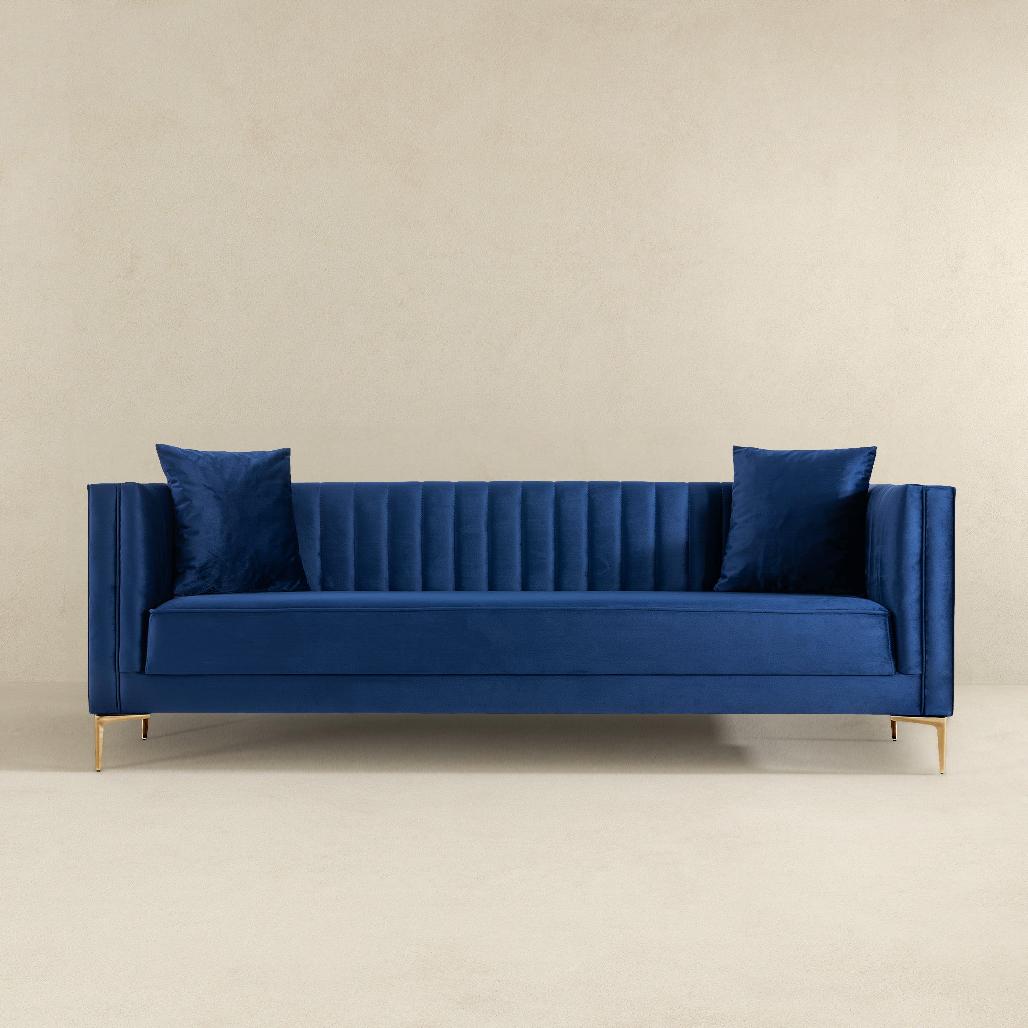 Angelina Sofa Dark Blue Velvet