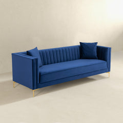 Angelina Sofa Dark Blue Velvet