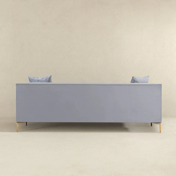 Angelina Sofa Light Grey Velvet