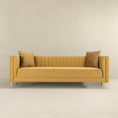 Angelina Sofa Yellow Mustard Velvet