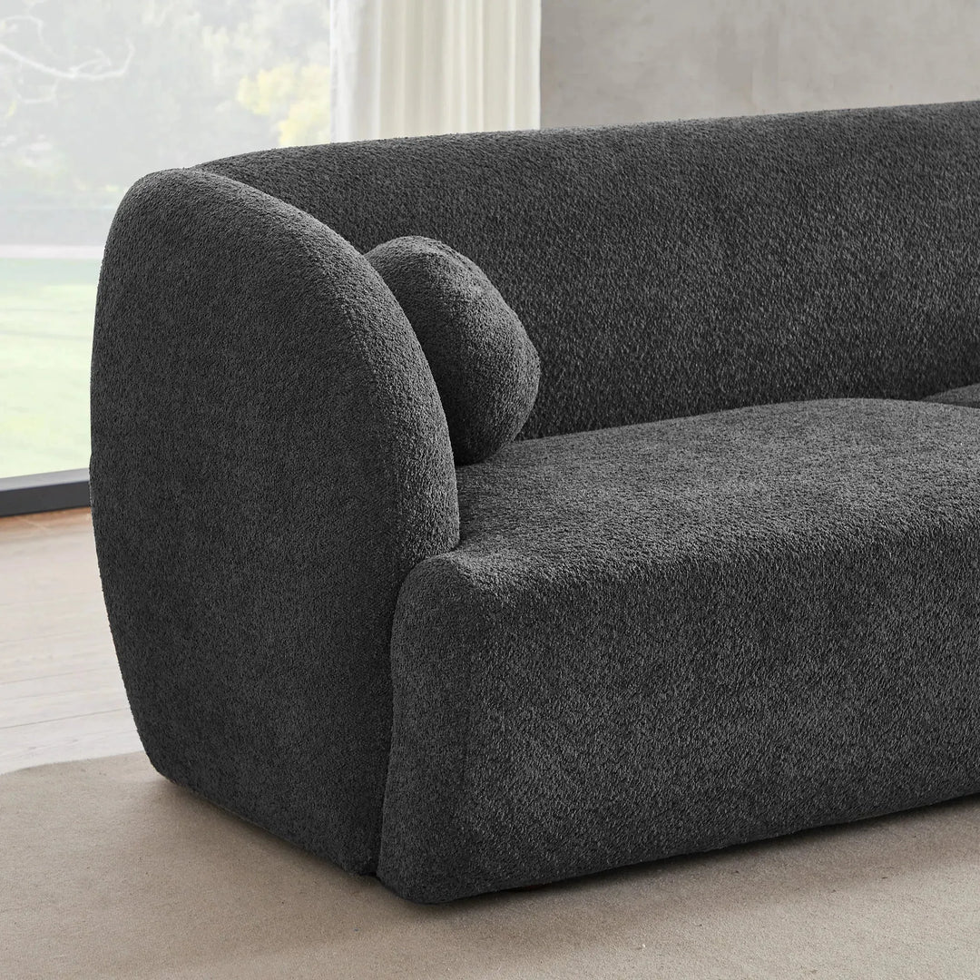 Anna French Boucle Sofa Grey