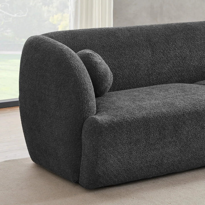 Anna French Boucle Sofa Grey