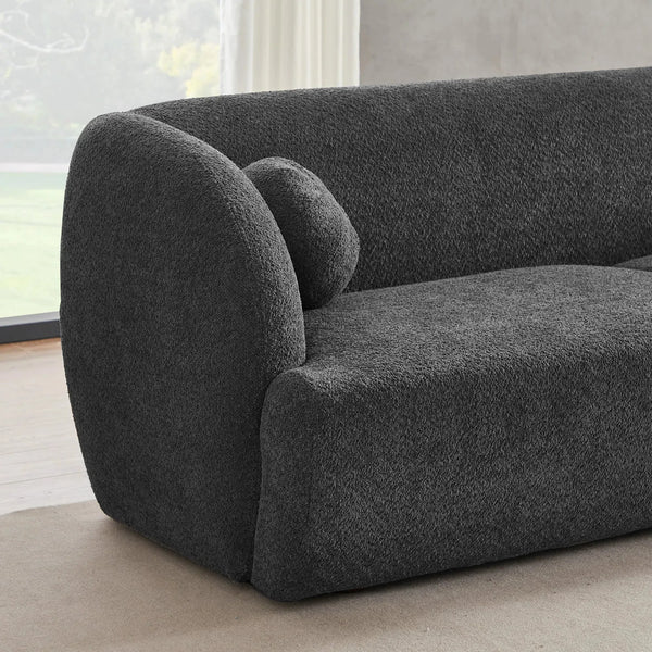 Anna French Boucle Sofa Grey