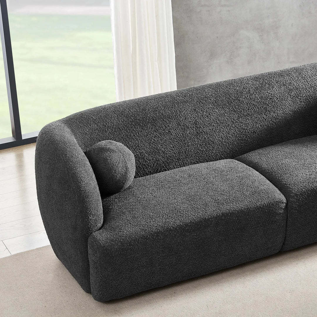 Anna French Boucle Sofa Grey