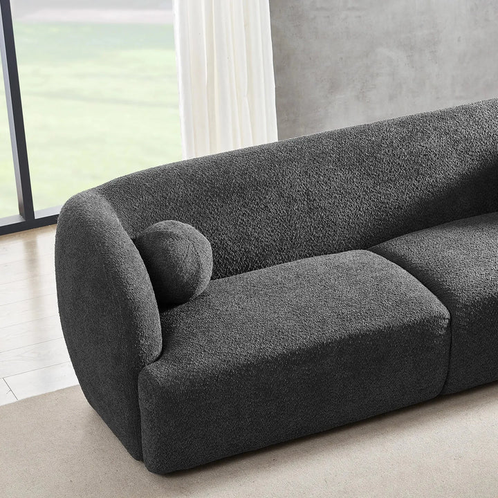 Anna French Boucle Sofa Grey