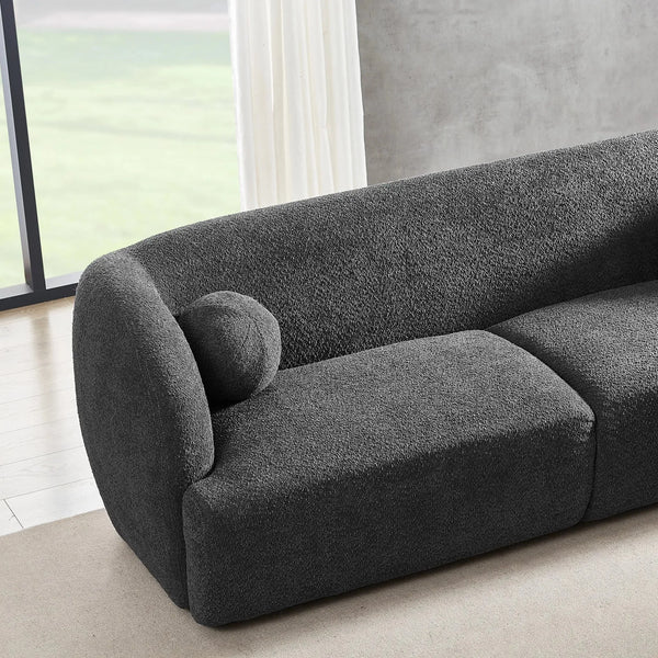 Anna French Boucle Sofa Grey