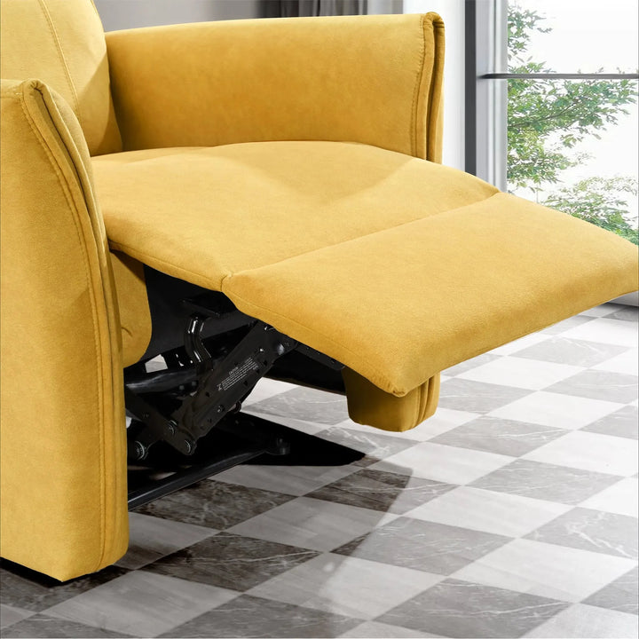 Asheville Dark Yellow Suede Recliner Chair