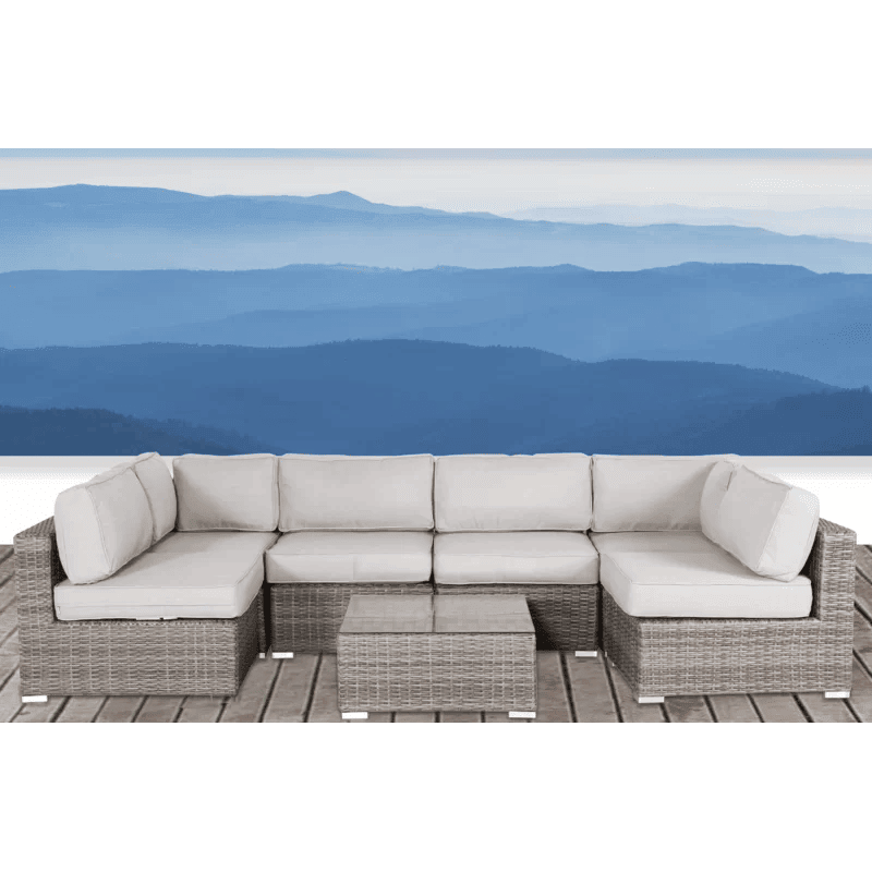 Assembled Wicker Patio Sofa