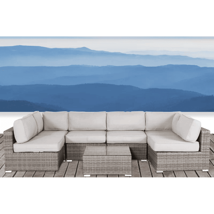 Assembled Wicker Patio Sofa