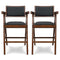 Athena Counter Chair In Black Vegan Leather