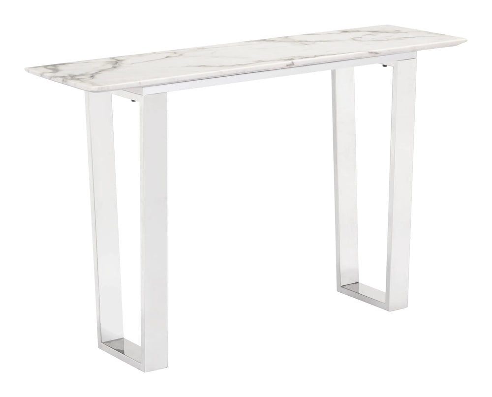 Atlas Console Table White And Silver