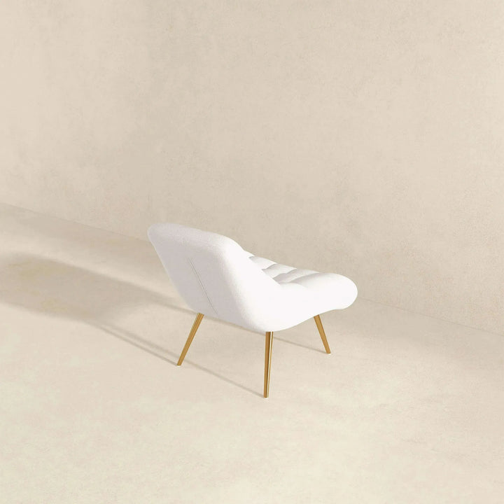 Aubrey French Boucle Lounge Chair White