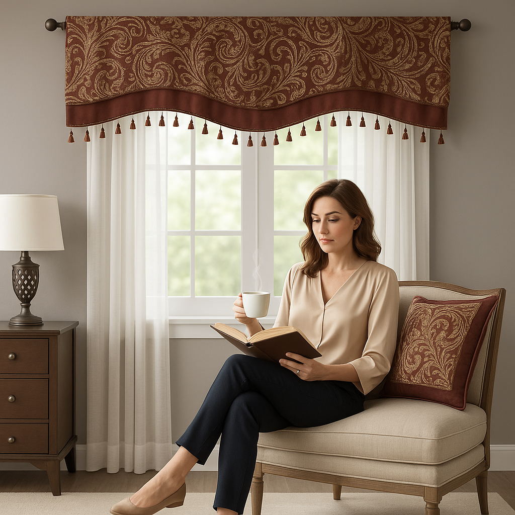 Aubrey Luxury Jacquard Valance