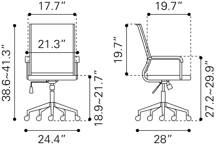 Auction Office Chair Espresso